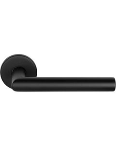Manilla Formani LB2-19 Basics — Roseta redonda con muelle EN1906, acabado Negro Mate