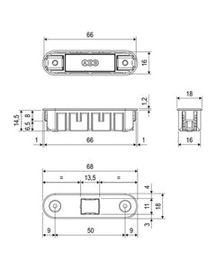 Soporte AGB Alu-Touch para aluminio — Negro