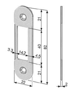 Cerradero AGB Easy-Matic 82 mm sin cubeta — Latonado antiguo