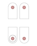 Kit de embellecedores AGB Eclipse 50 – esquema de cuatro piezas, acabado no representado
