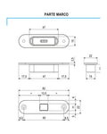 Kit AGB Easy-Touch madera-madera – plano de la parte marco, acabado no representado