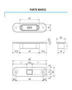 Kit AGB Easy-Touch madera-madera – plano de la parte marco, acabado no representado