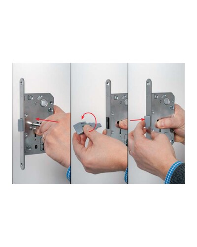 Picaporte AGB Mediana Evolution – secuencia de inversión del pestillo Quick Latch