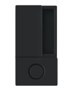 Juego de manillas AGB Wave baño para puerta batiente 38–50 mm — Negro