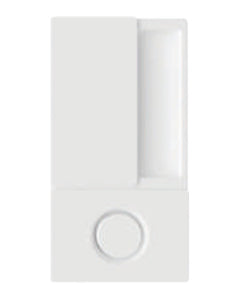 Juego de manillas AGB Wave baño para puerta batiente 38–50 mm — Blanco