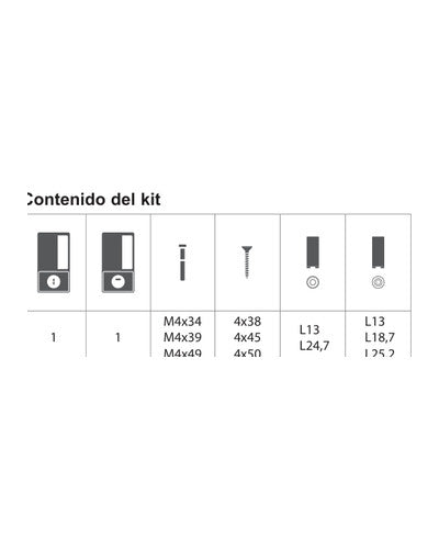Manilla AGB Wave batiente bano – contenido del kit, acabado no representado