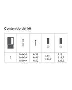 Manilla AGB Wave batiente ciega – contenido del kit, acabado no representado