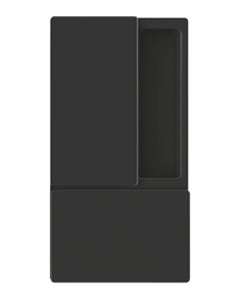 Juego de manillas AGB Wave ciega para puerta batiente hasta 60 mm — Negro