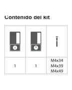Manilla AGB Wave corredera bano – contenido del kit, acabado no representado
