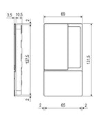 Manilla AGB Wave corredera ciega – plano acotado exterior, acabado no representado