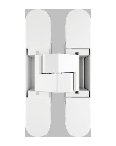 Bisagra oculta AGB Eclipse 3.2 regulable en 3D para madera y aluminio, acabado blanco