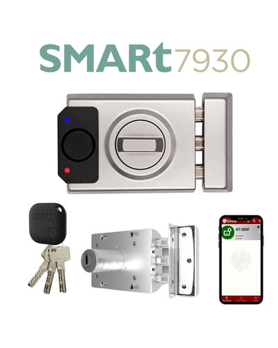 Cerrojo inteligente Lince SMARt7930 con bombillo 50 — Plata — detalle