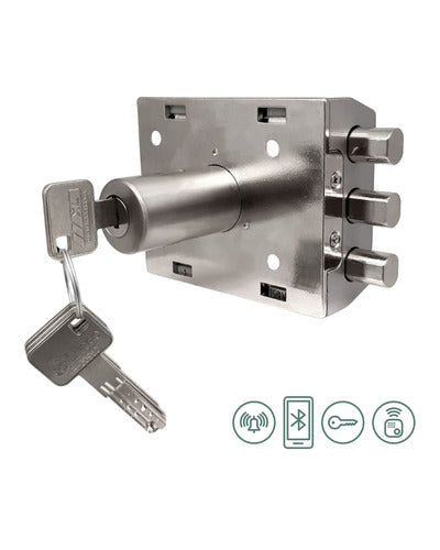 Cerrojo inteligente Lince SMARt7930 con bombillo 50 — Plata — detalle